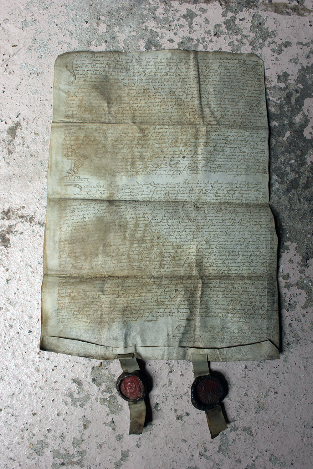 A 16thC Scottish Charter of Sale Document by Henry Eldar c.1575