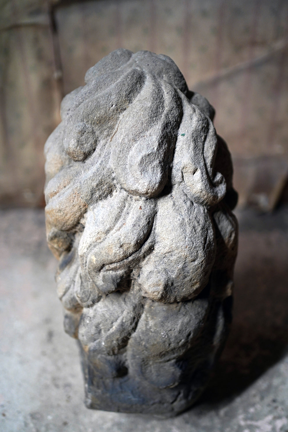 A 17thC Monastic Flemish Limestone Fragmental Head of a Lion c.1600-50