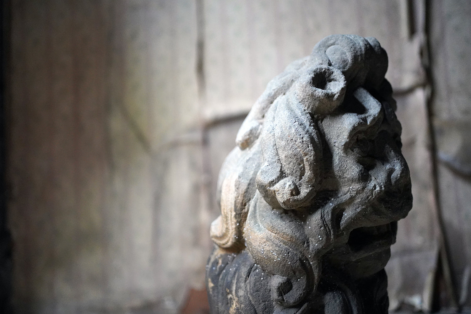 A 17thC Monastic Flemish Limestone Fragmental Head of a Lion c.1600-50