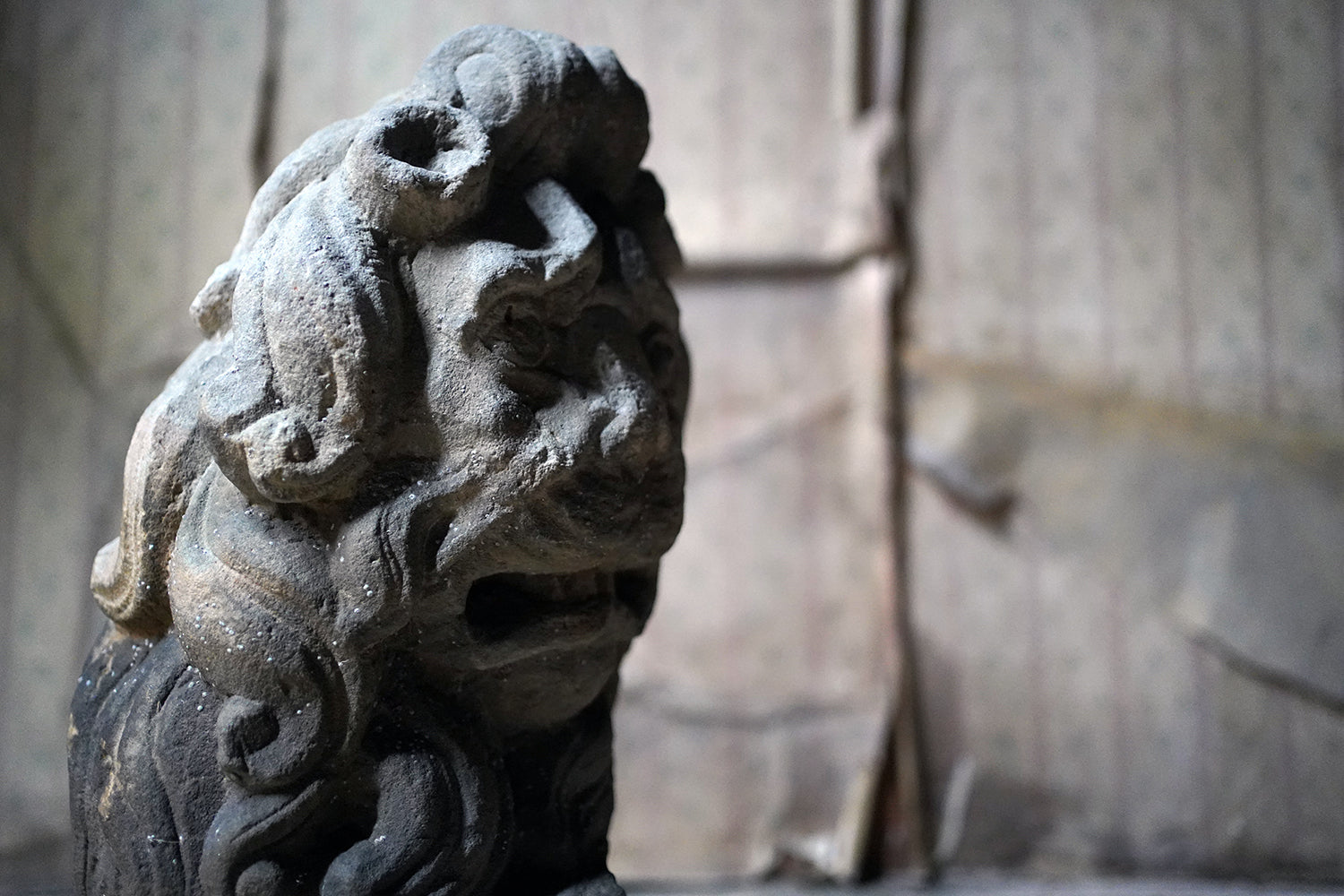 A 17thC Monastic Flemish Limestone Fragmental Head of a Lion c.1600-50