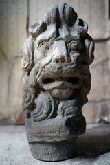 A 17thC Monastic Flemish Limestone Fragmental Head of a Lion c.1600-50
