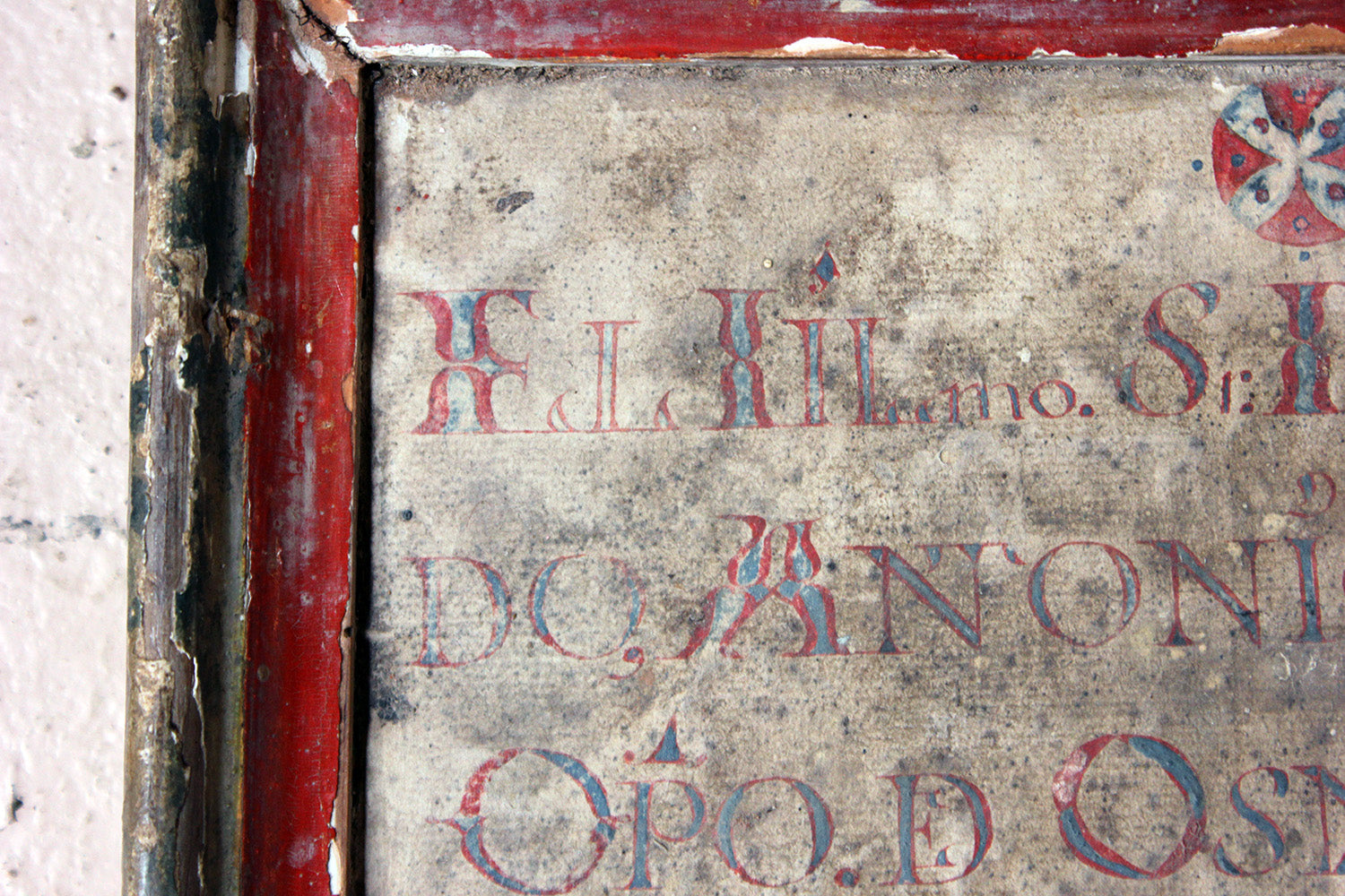 A 17thC Italian Framed Altar Devotional Fragment