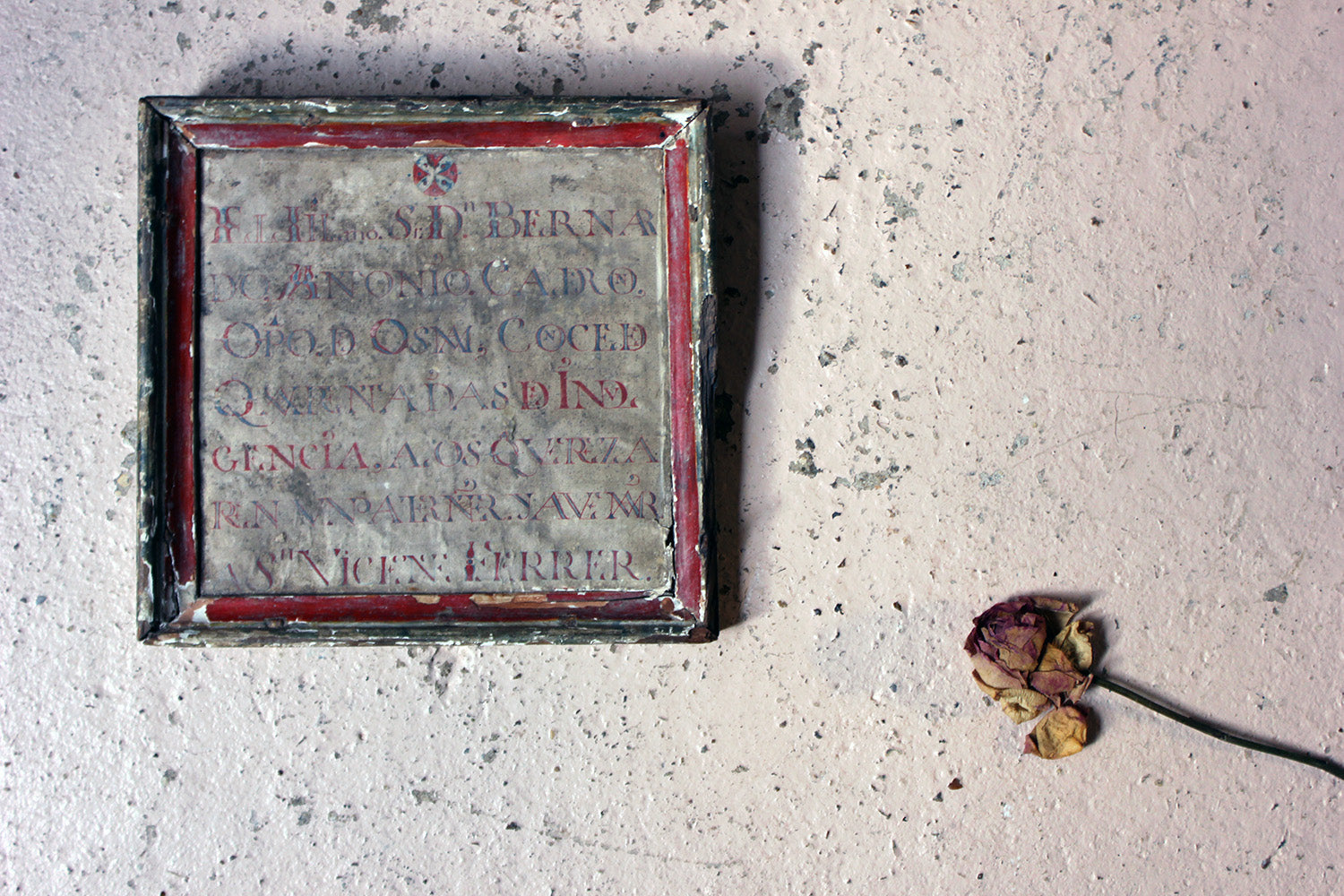 A 17thC Italian Framed Altar Devotional Fragment
