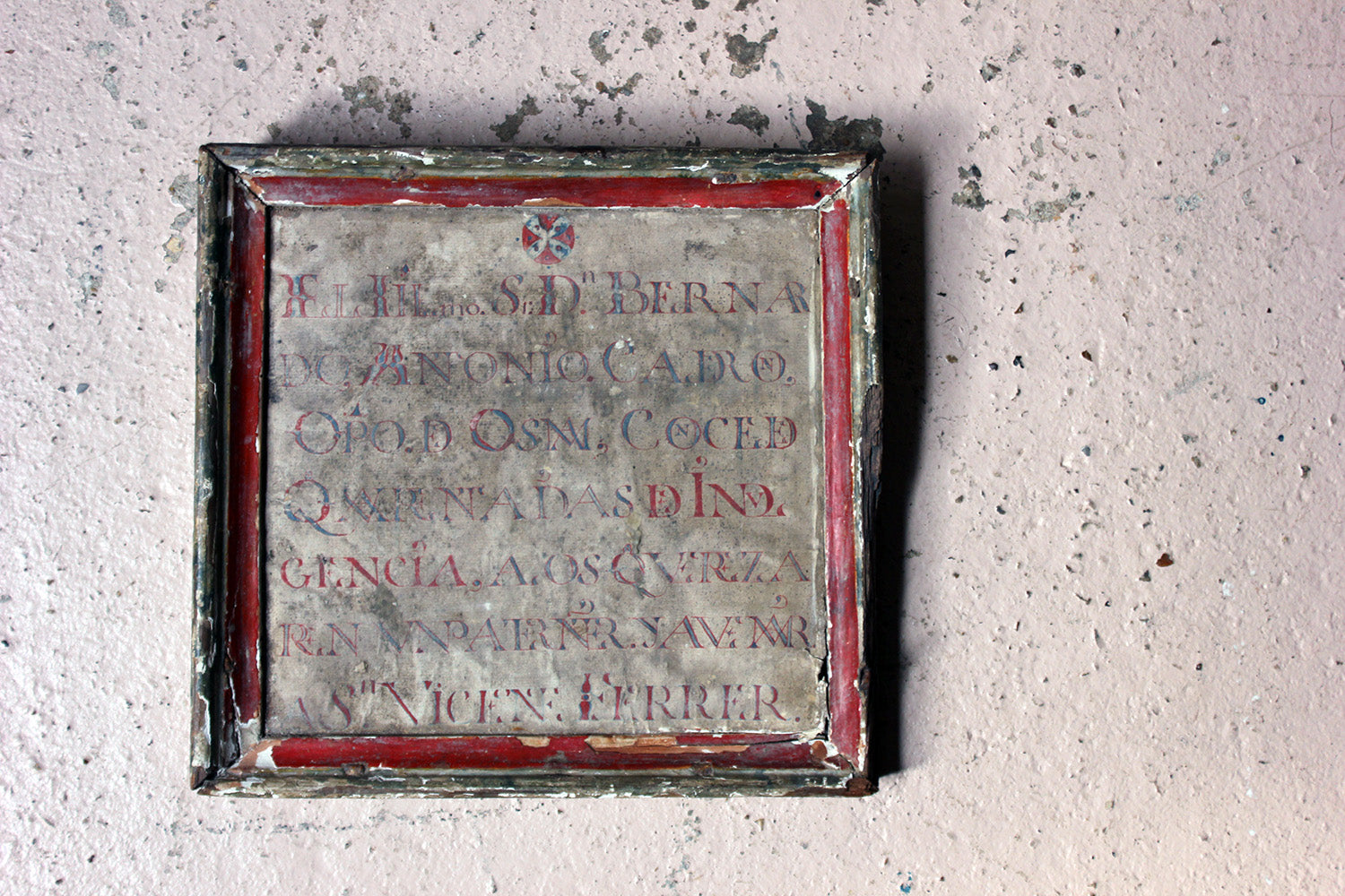 A 17thC Italian Framed Altar Devotional Fragment