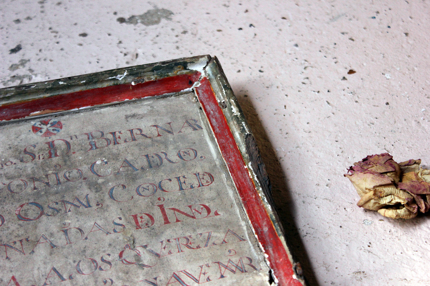 A 17thC Italian Framed Altar Devotional Fragment