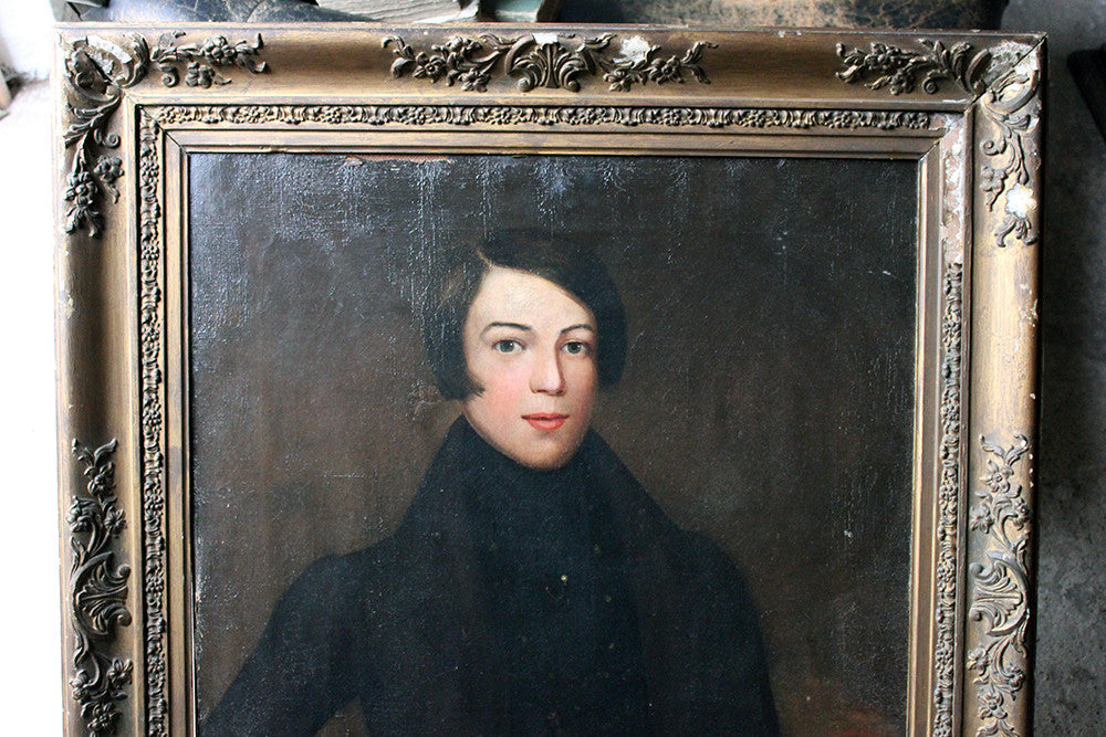 A Good 19thC English School Oil on Canvas Portrait of a Gentleman c.1830-40