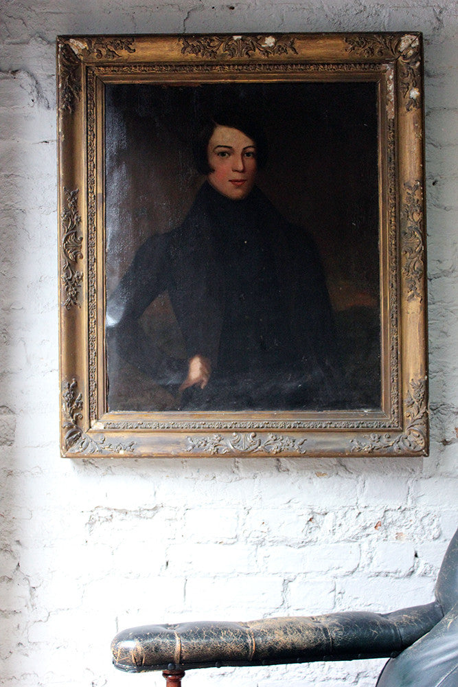 A Good 19thC English School Oil on Canvas Portrait of a Gentleman c.1830-40