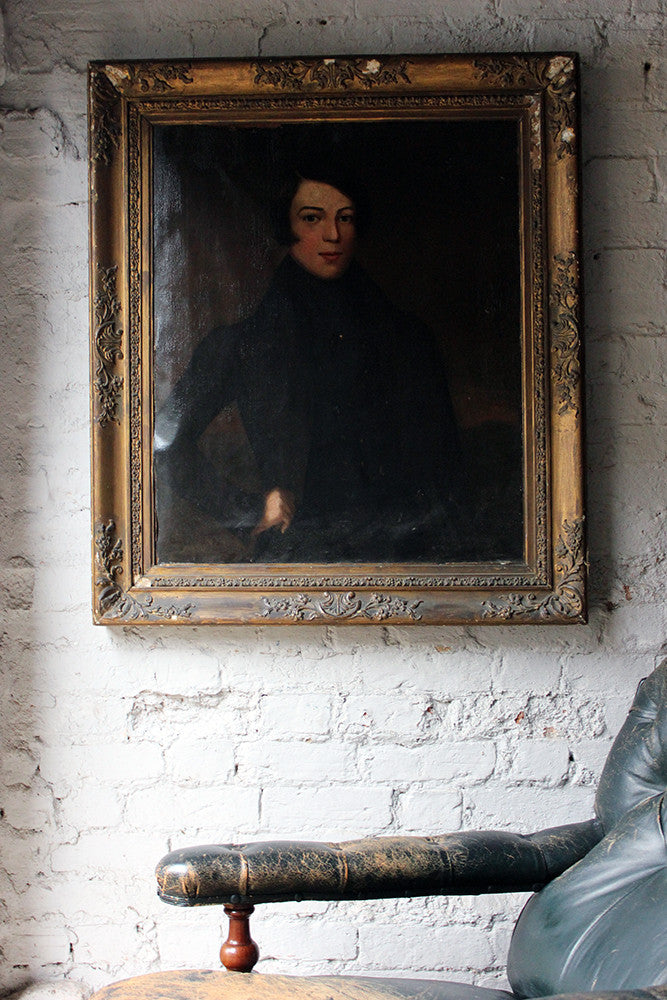 A Good 19thC English School Oil on Canvas Portrait of a Gentleman c.1830-40