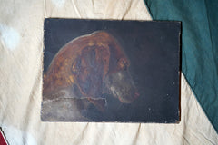 A French Provincial School Oil on Canvas Study of a Hound 1862