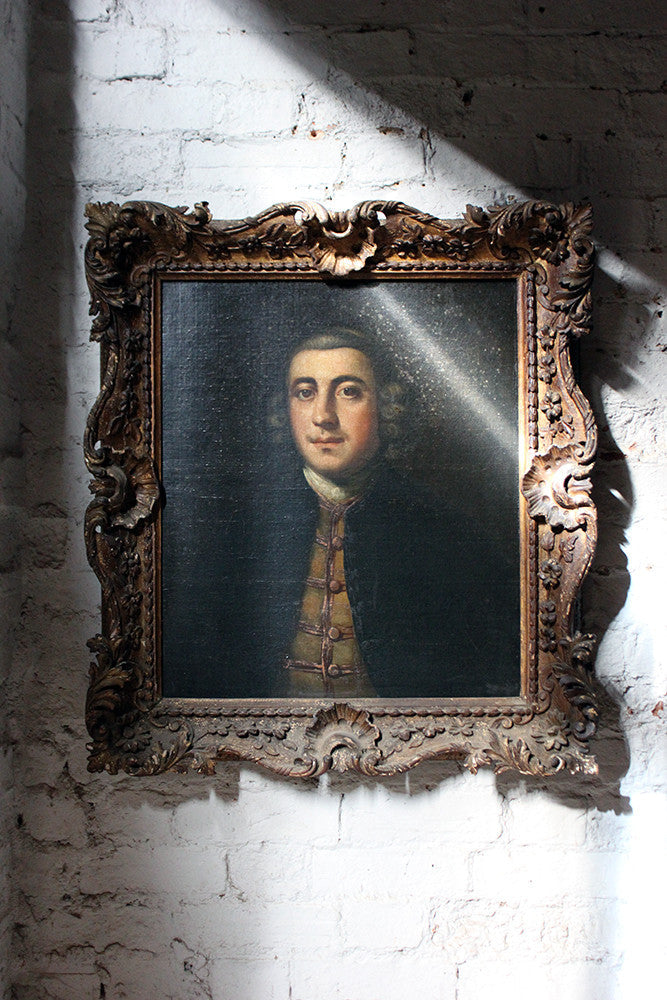 A Fine Mid 18thC Provincial English School Oil on Canvas Portrait of Lumley Arnold (1723-81), c.1760-70