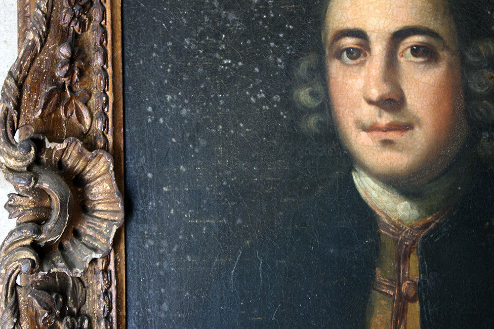 A Fine Mid 18thC Provincial English School Oil on Canvas Portrait of Lumley Arnold (1723-81), c.1760-70