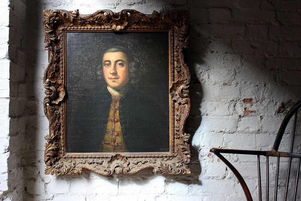 A Fine Mid 18thC Provincial English School Oil on Canvas Portrait of Lumley Arnold (1723-81), c.1760-70