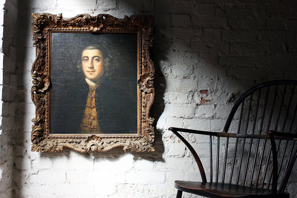 A Fine Mid 18thC Provincial English School Oil on Canvas Portrait of Lumley Arnold (1723-81), c.1760-70
