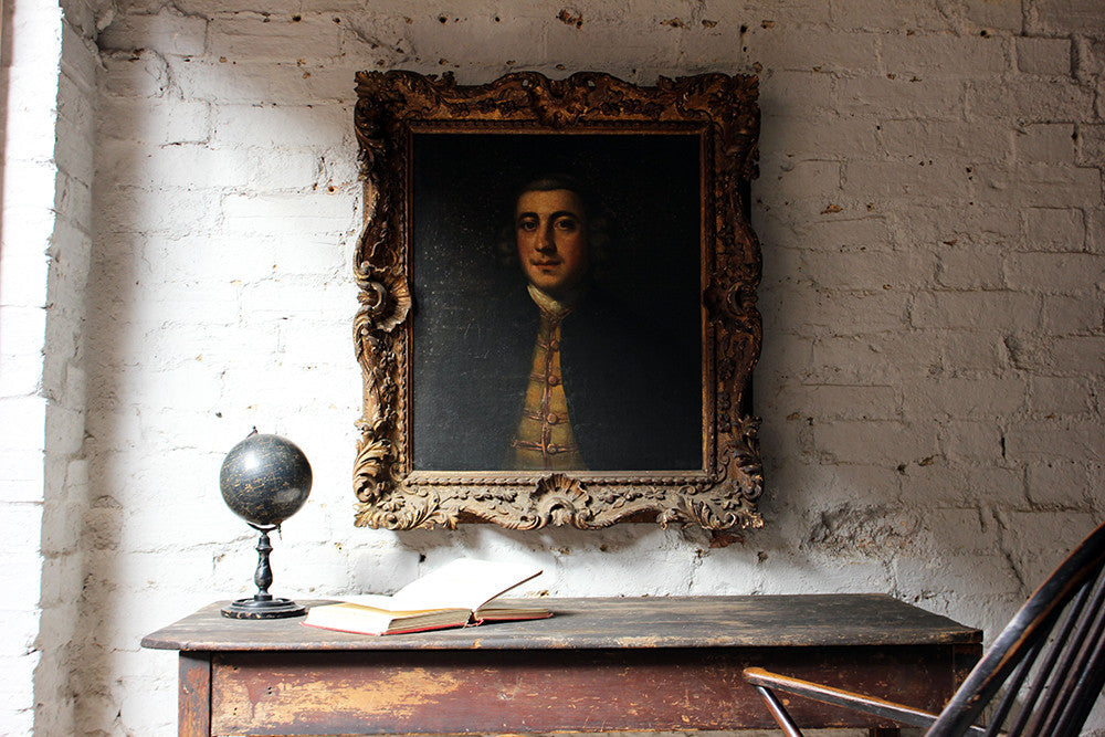 A Fine Mid 18thC Provincial English School Oil on Canvas Portrait of Lumley Arnold (1723-81), c.1760-70
