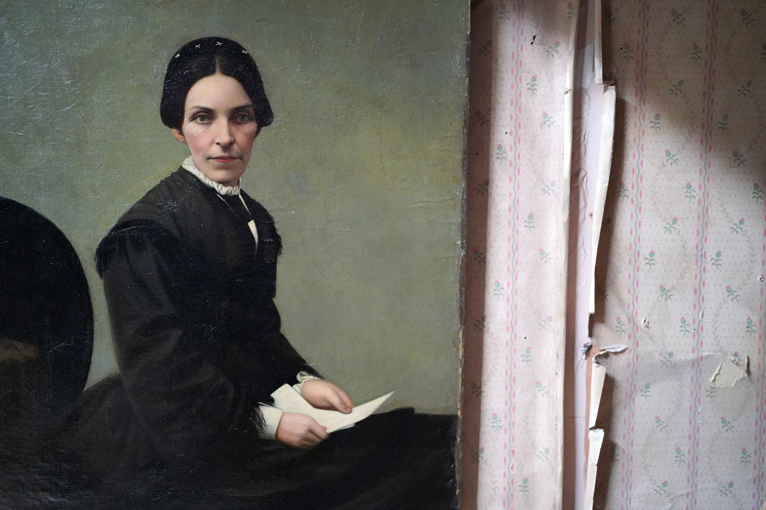 A 19thC Continental School Oil on Canvas Portrait of a Lady c.1860-70