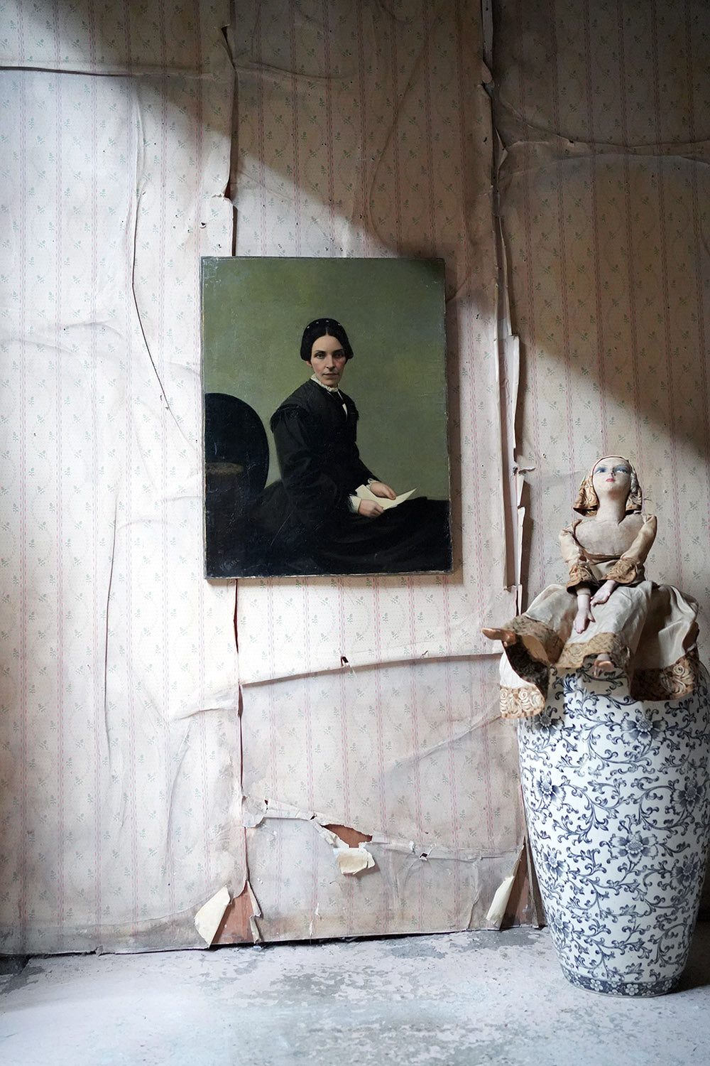A 19thC Continental School Oil on Canvas Portrait of a Lady c.1860-70