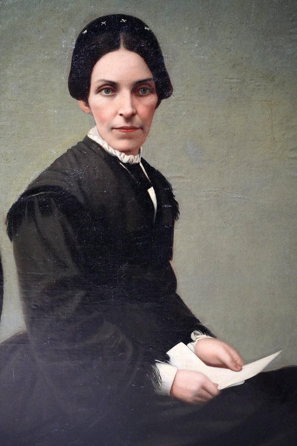 A 19thC Continental School Oil on Canvas Portrait of a Lady c.1860-70