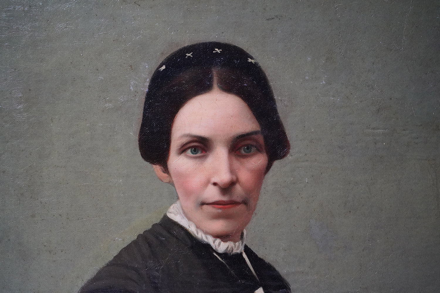 A 19thC Continental School Oil on Canvas Portrait of a Lady c.1860-70