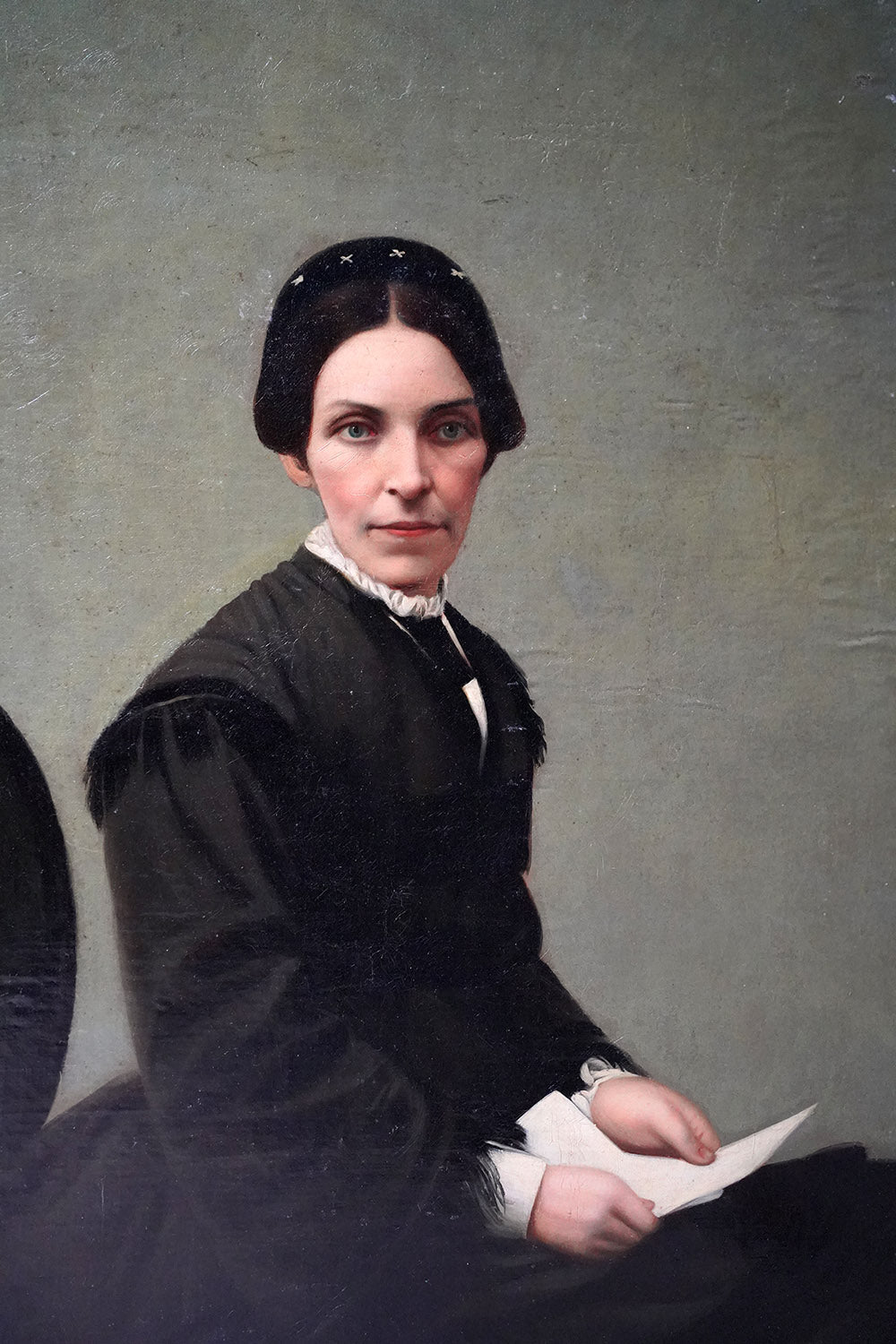 A 19thC Continental School Oil on Canvas Portrait of a Lady c.1860-70
