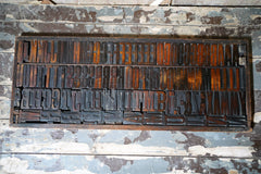 A 19thC Alphabet Tray of Wooden Letterpress Printing Blocks c.1895