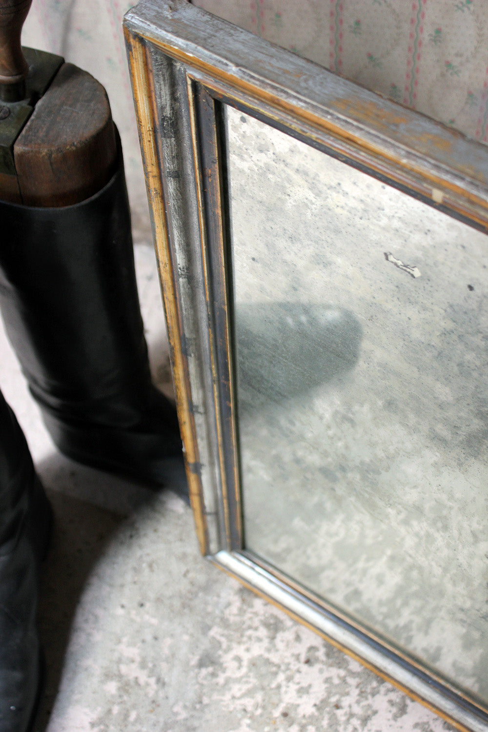 A 19thC Italian Silver Gilt Rectangular Wall Mirror c.1870