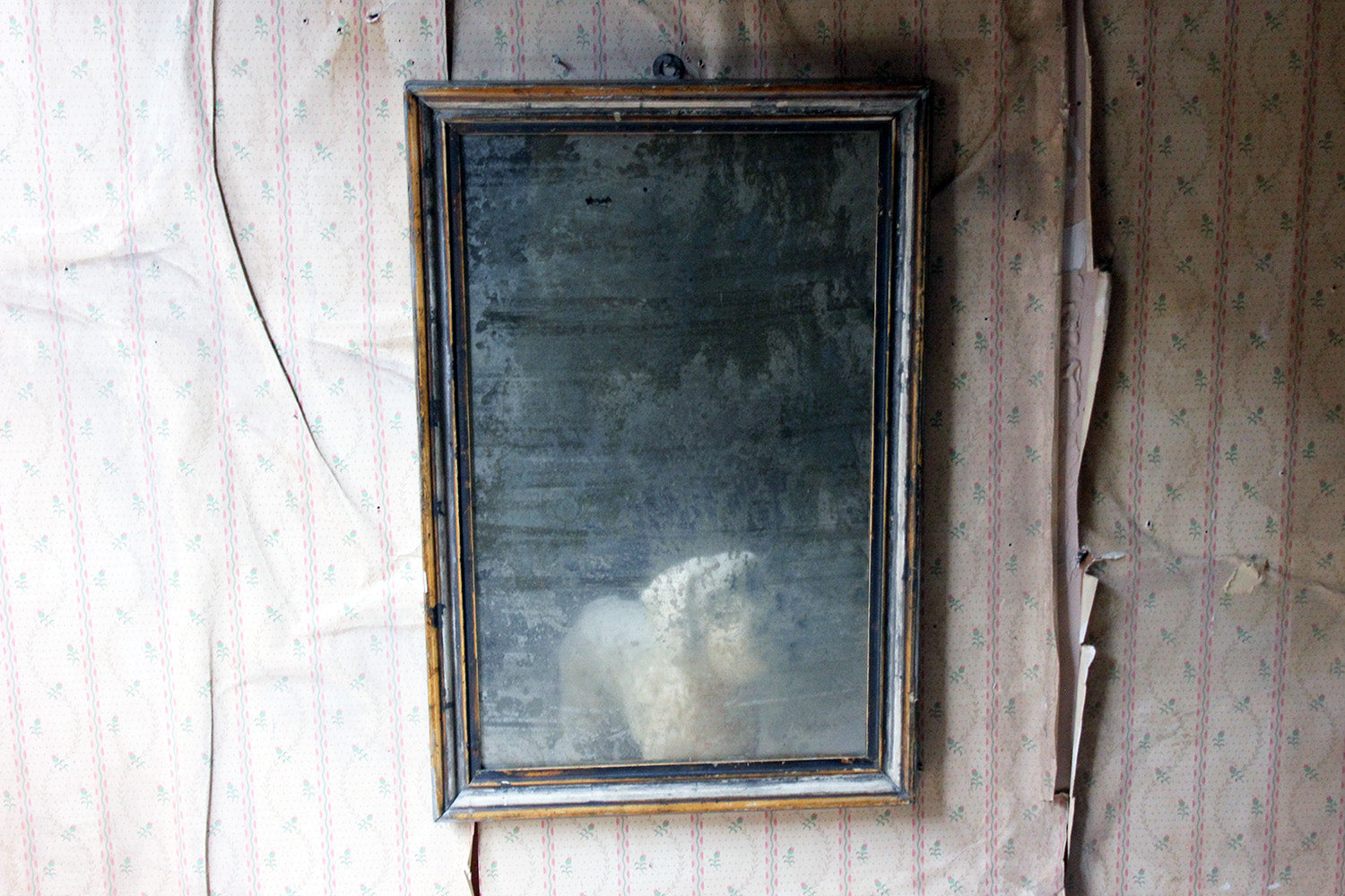 A 19thC Italian Silver Gilt Rectangular Wall Mirror c.1870