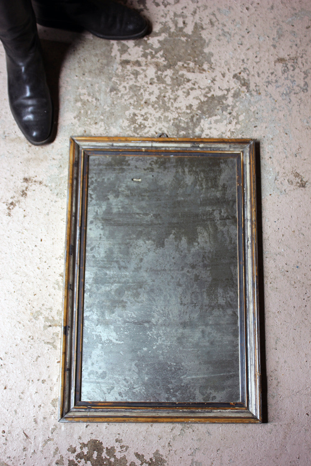 A 19thC Italian Silver Gilt Rectangular Wall Mirror c.1870