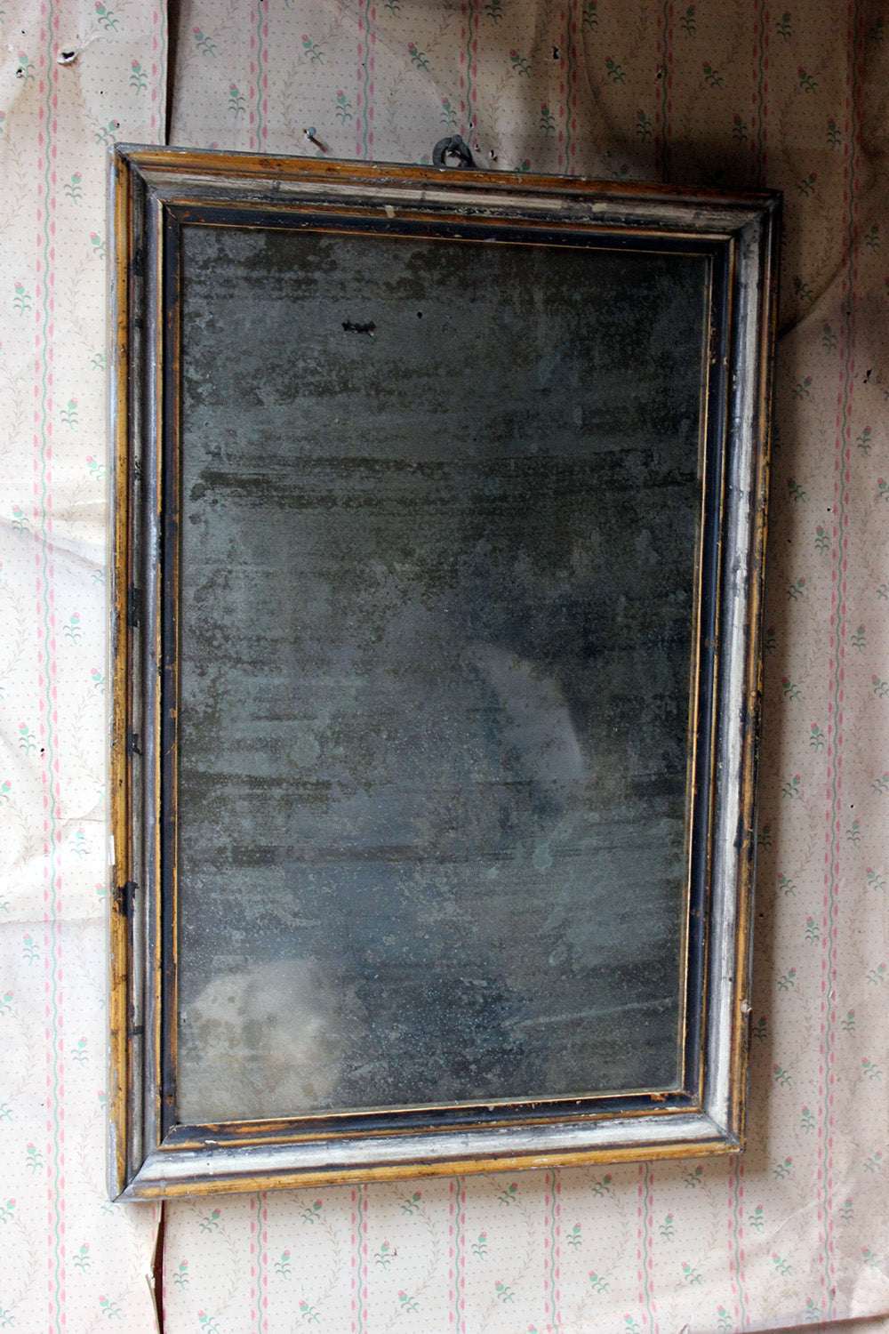A 19thC Italian Silver Gilt Rectangular Wall Mirror c.1870