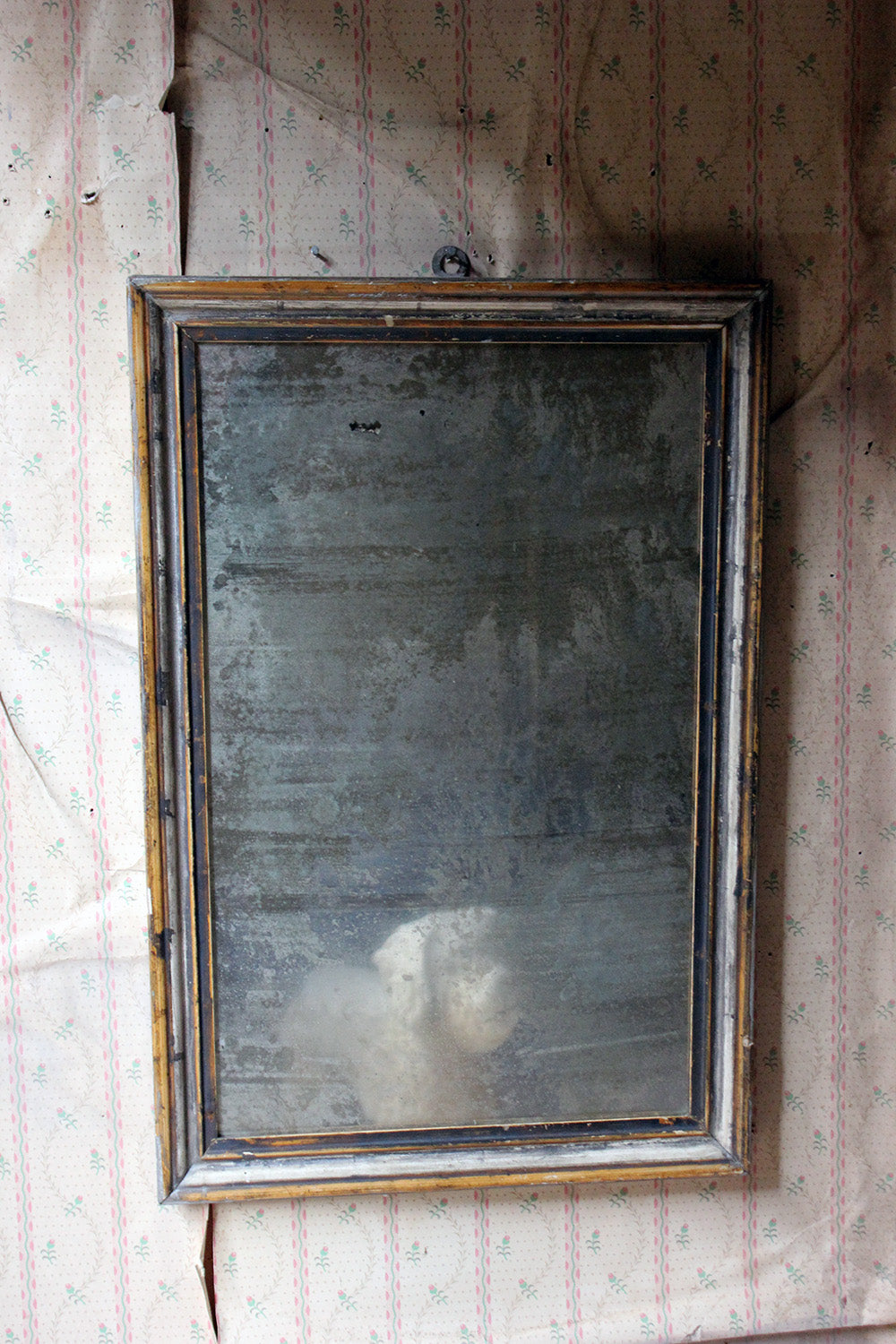 A 19thC Italian Silver Gilt Rectangular Wall Mirror c.1870