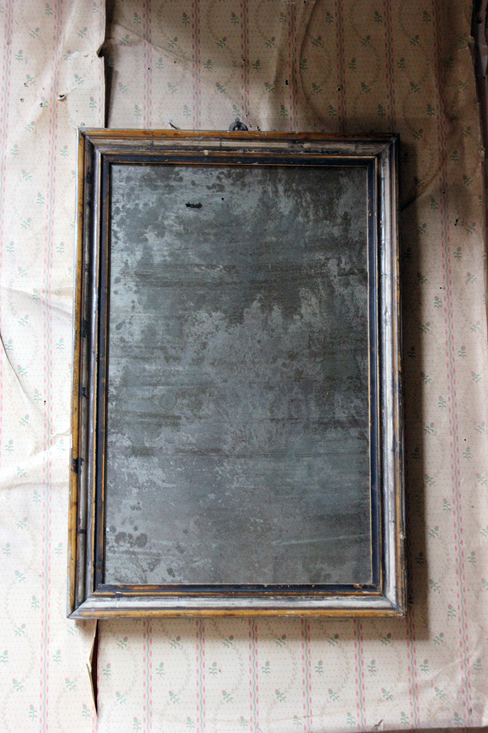 A 19thC Italian Silver Gilt Rectangular Wall Mirror c.1870