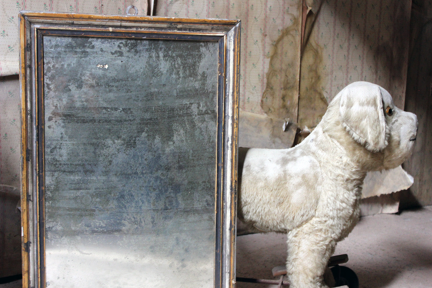A 19thC Italian Silver Gilt Rectangular Wall Mirror c.1870