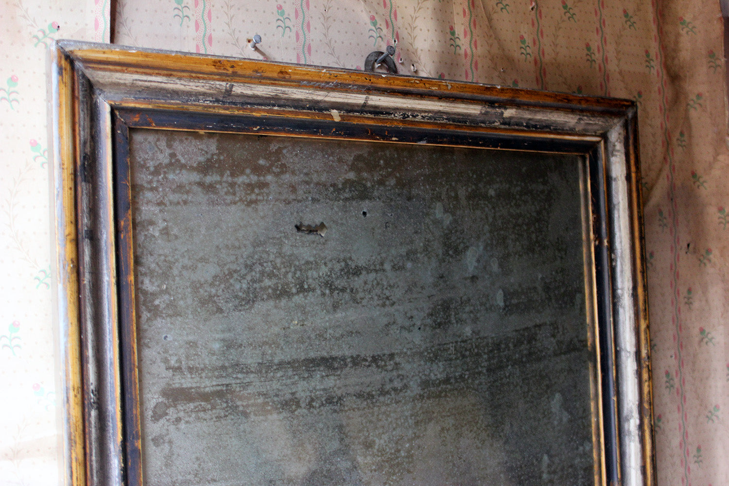 A 19thC Italian Silver Gilt Rectangular Wall Mirror c.1870