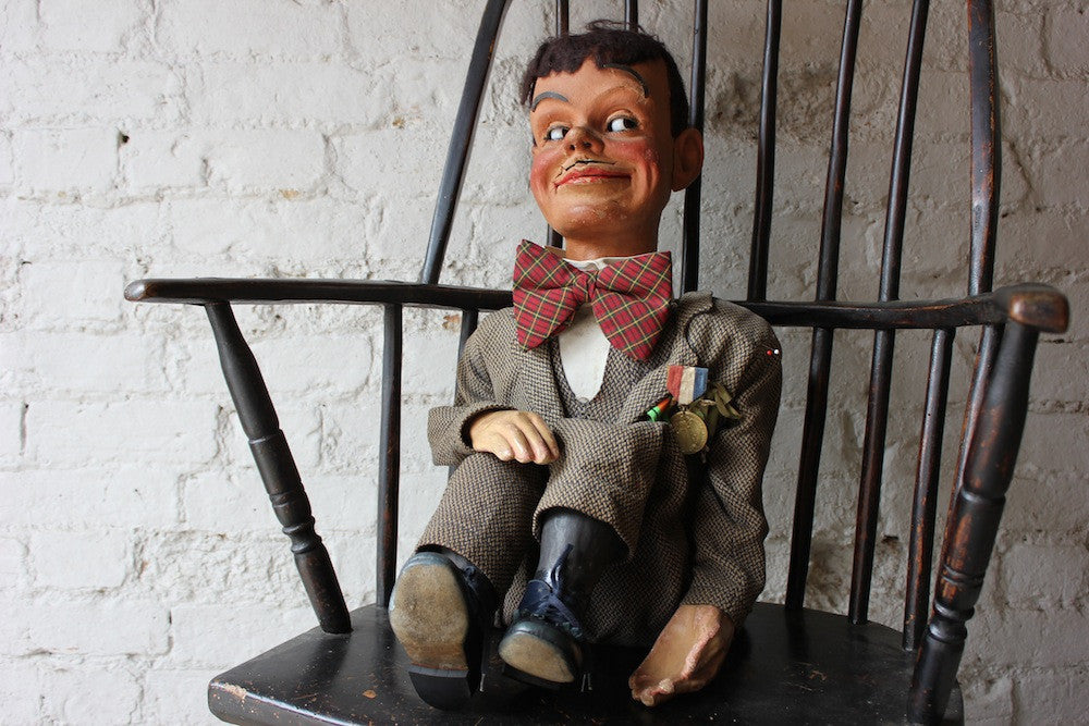 A Fine Quality Early 20th Cased Ventriloquist's Dummy; 'The Davenport No.2' by Leonard Insull