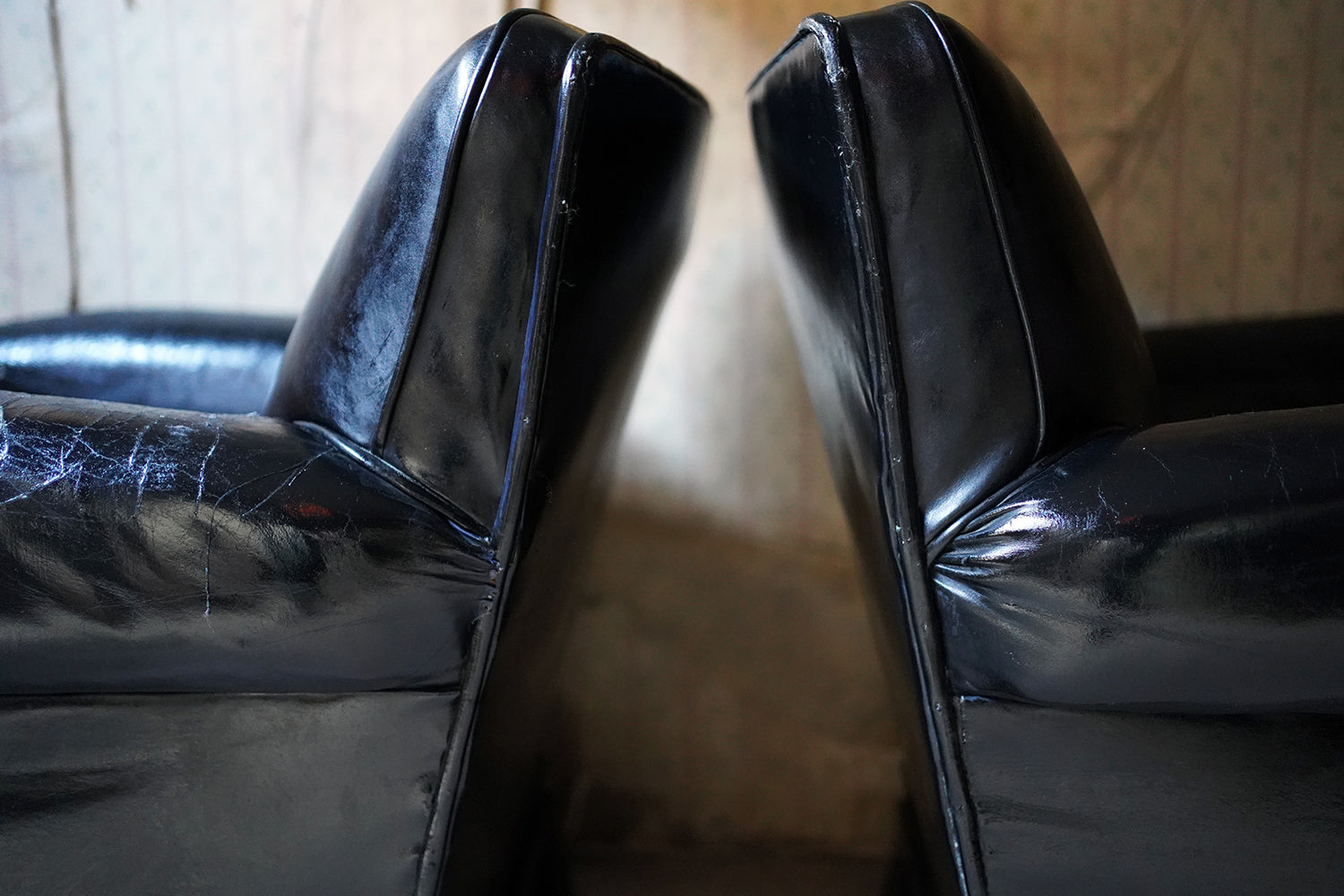 A Good Pair of French Art Deco Period Leather Club Armchairs c.1930