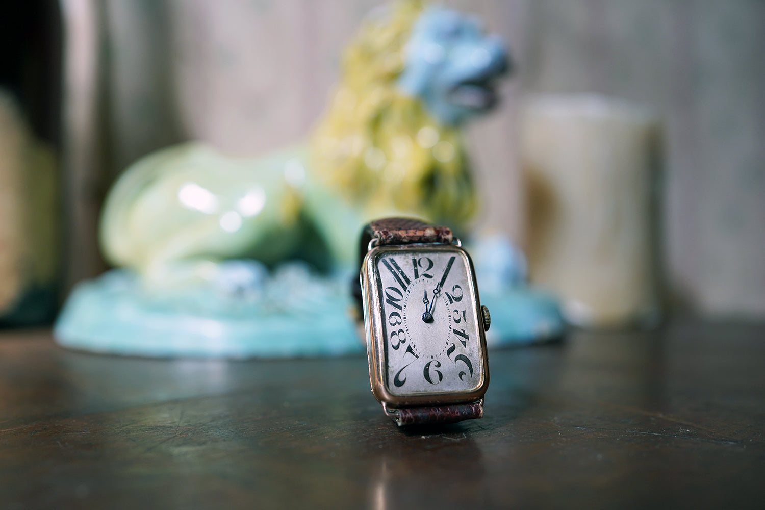 A 9ct Gold Art Deco Gentleman's Wristwatch; London 1924