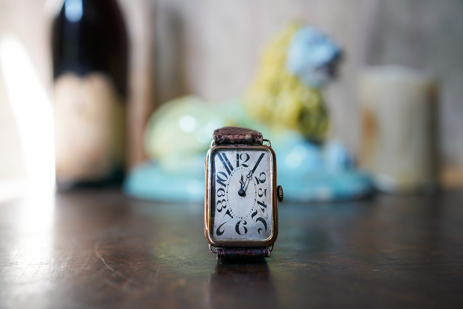 A 9ct Gold Art Deco Gentleman's Wristwatch; London 1924