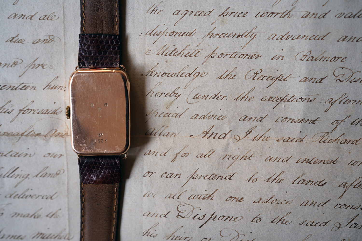 A 9ct Gold Art Deco Gentleman's Wristwatch; London 1924