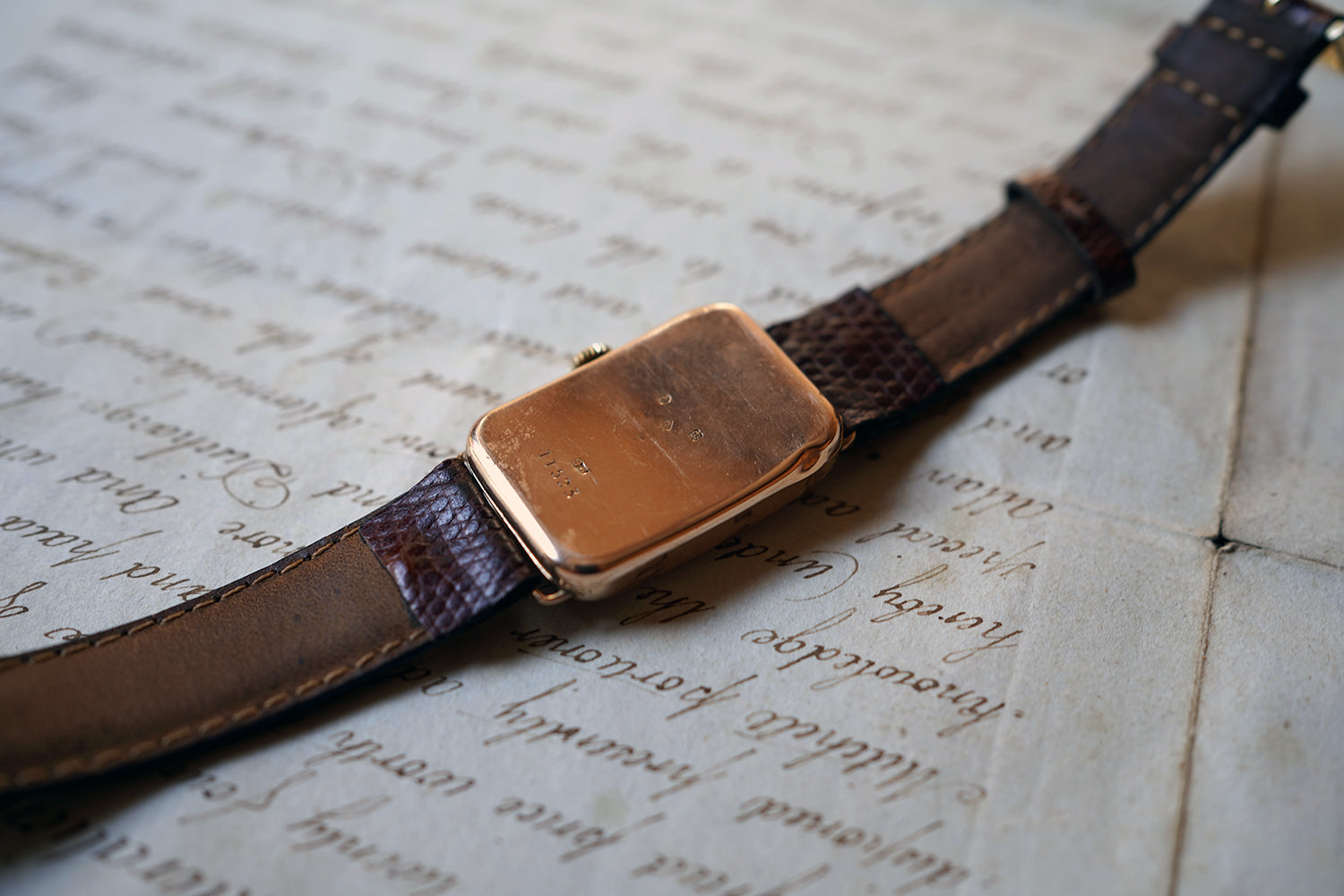A 9ct Gold Art Deco Gentleman's Wristwatch; London 1924