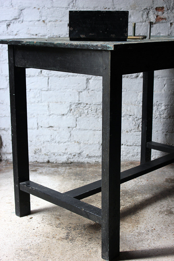 A Fantastic French Early 20thC Painted Pine Artist's Studio Table c.1900-20