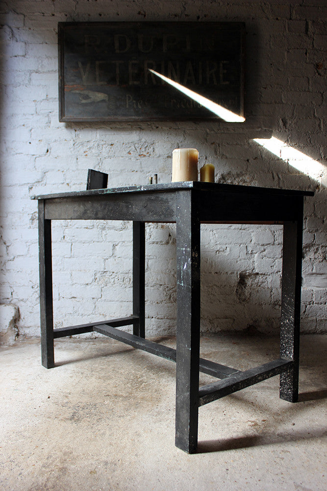 A Fantastic French Early 20thC Painted Pine Artist's Studio Table c.1900-20
