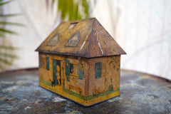 A Charming c.1930s Crawford & Sons Ltd Tin Biscuit Barrel Money Box; 'Bicky House' by Mabel Lucie Attwell