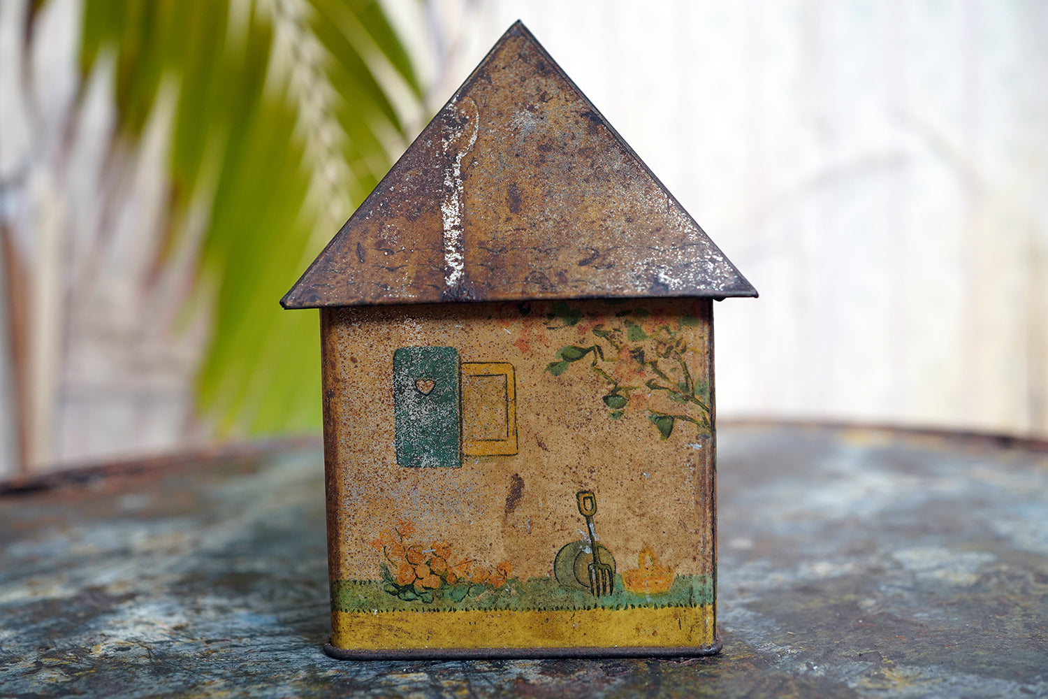 A Charming c.1930s Crawford & Sons Ltd Tin Biscuit Barrel Money Box; 'Bicky House' by Mabel Lucie Attwell