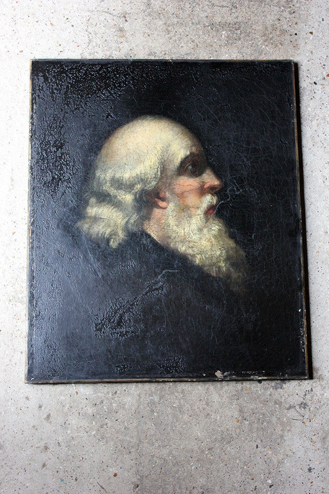 A Good Early 19thC European School Oil on Canvas Portrait of a Bearded Gentleman