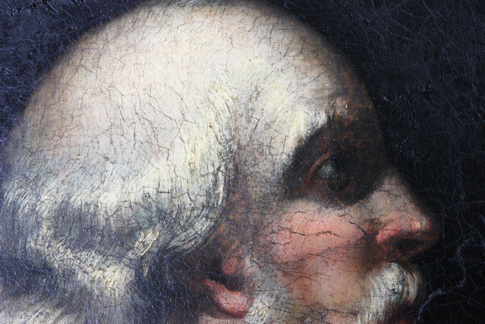 A Good Early 19thC European School Oil on Canvas Portrait of a Bearded Gentleman