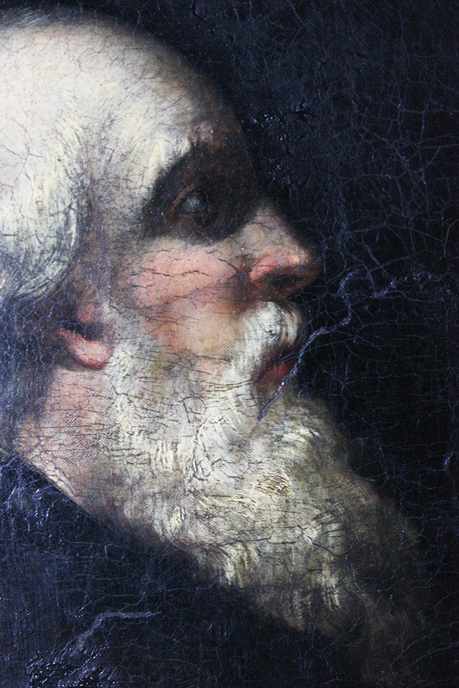 A Good Early 19thC European School Oil on Canvas Portrait of a Bearded Gentleman
