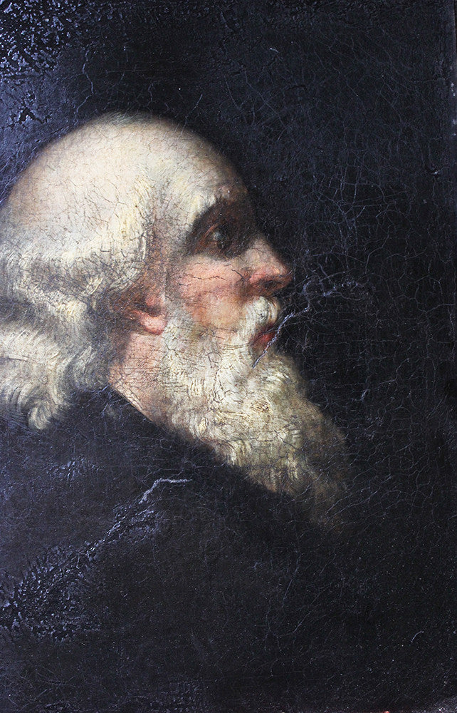A Good Early 19thC European School Oil on Canvas Portrait of a Bearded Gentleman