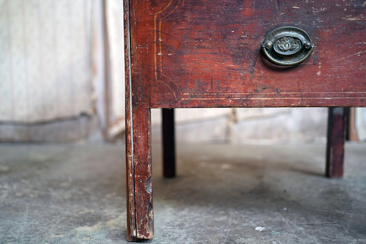 A George III Painted Pine Bedside Commode c.1780