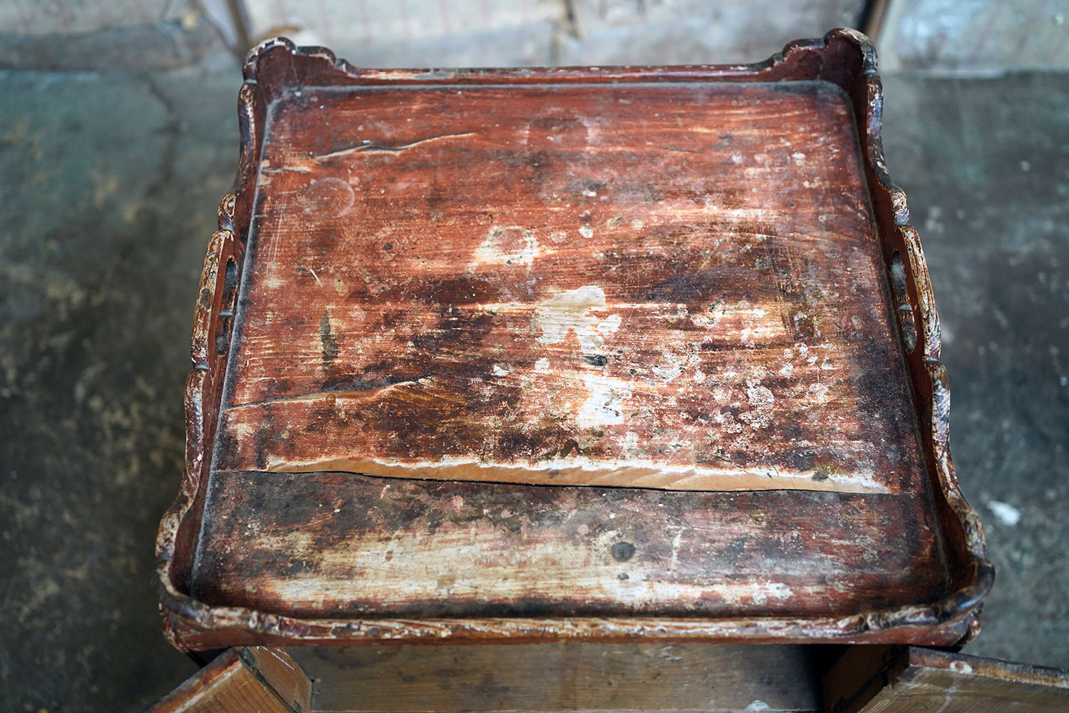 A George III Painted Pine Bedside Commode c.1780