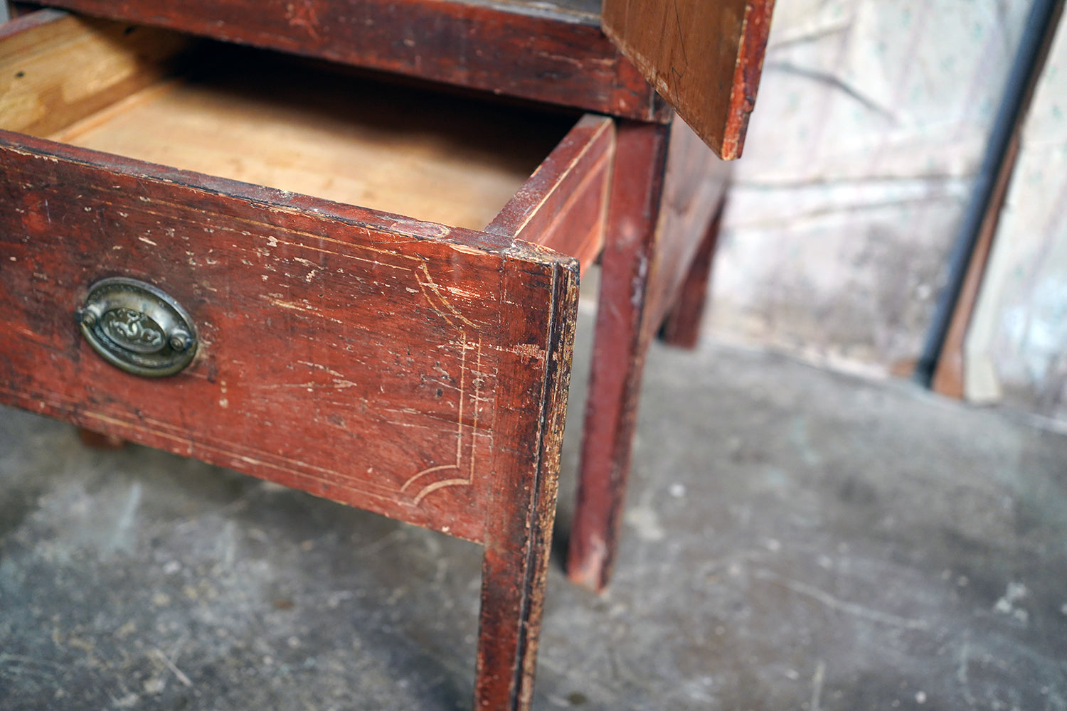 A George III Painted Pine Bedside Commode c.1780