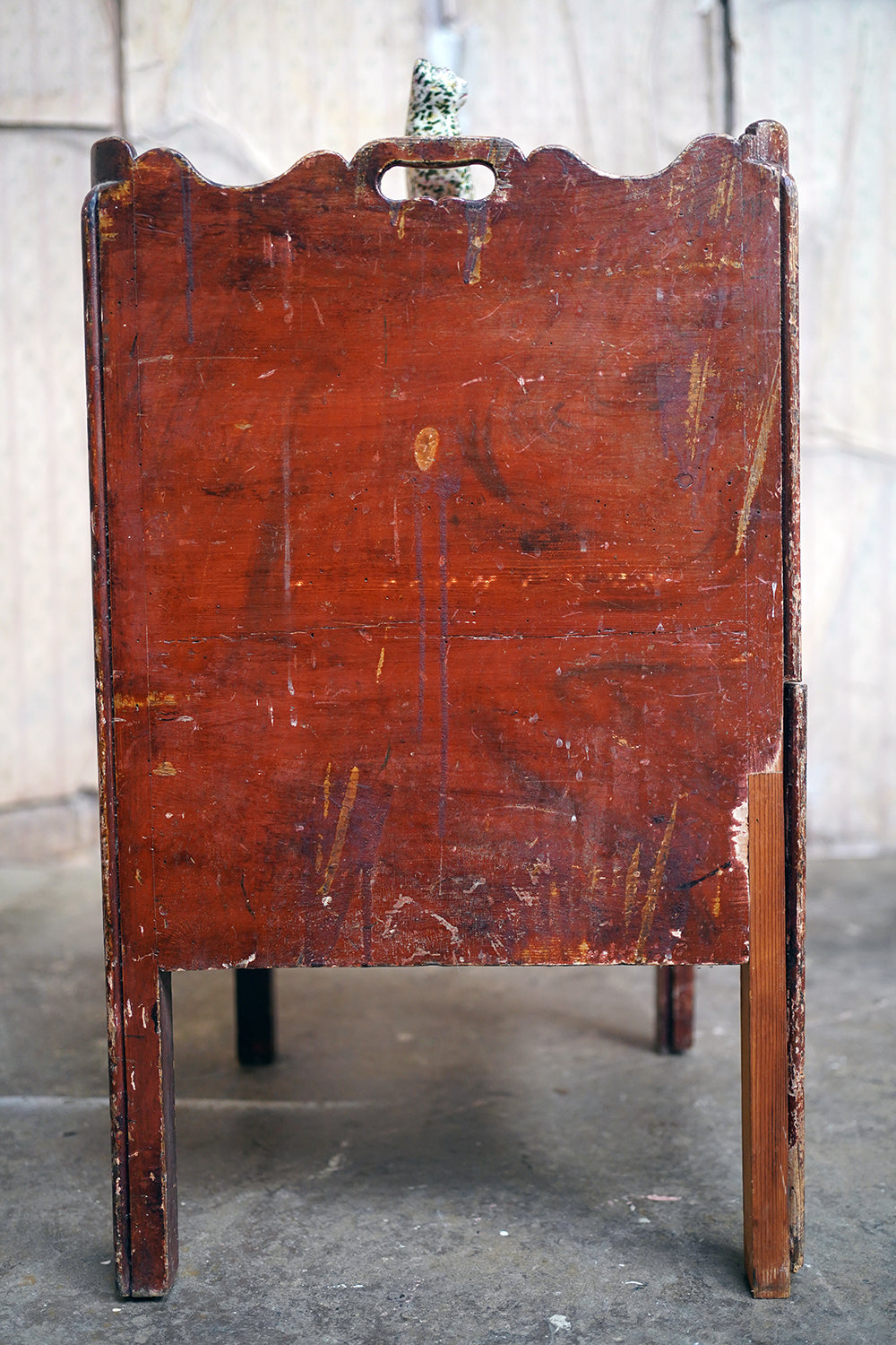 A George III Painted Pine Bedside Commode c.1780